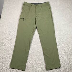 Patagonia Quandary Pants Men's Size 34 Green Stretch Nylon Outdoor Hiking